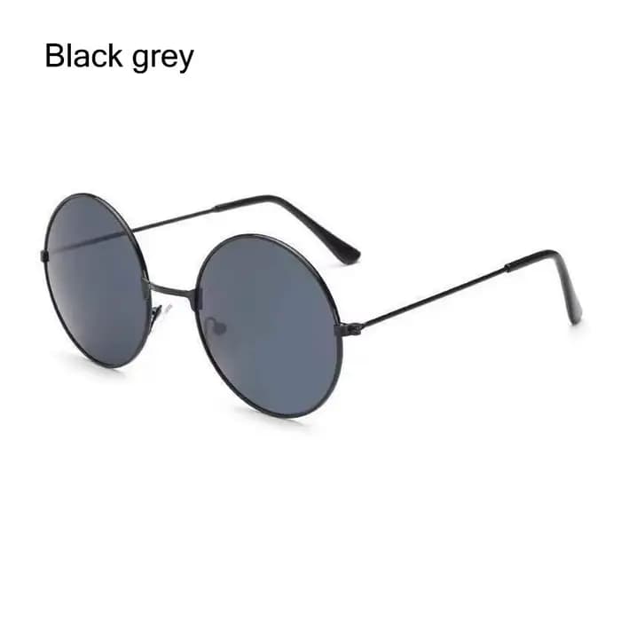 Lunettes de soleil rondes en métal pour femmes et hommes, style disco hippie