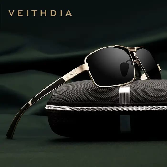 VEITHDIA-Lunettes de soleil de sport polarisées vintage pour hommes et femmes, lunettes de soleil de