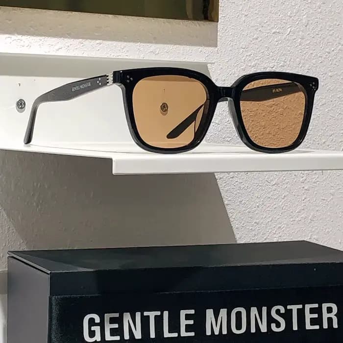 GENTLE MONSTER BY ROW Lunettes de soleil carrées rétro dégradées UV400 pour hommes et femmes, style