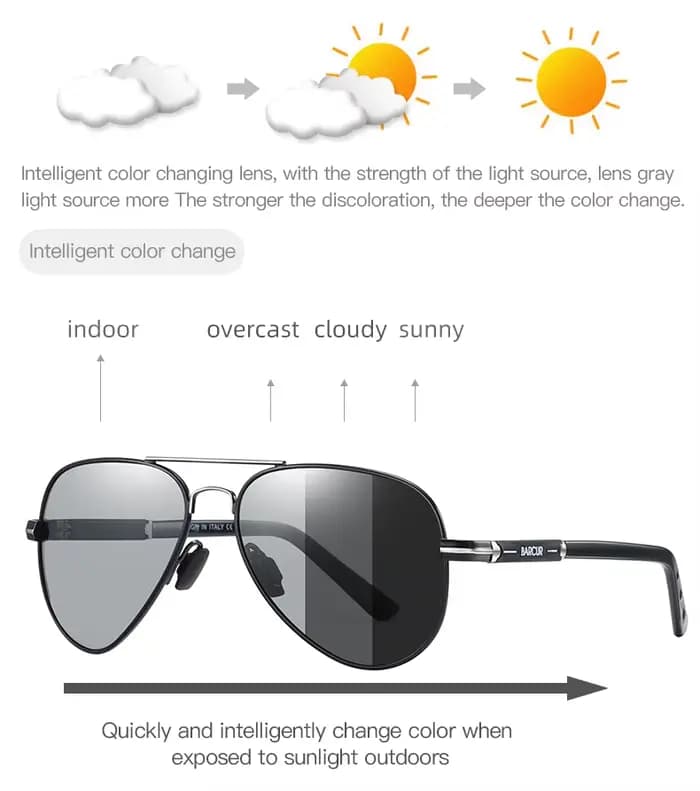 Lunettes De soleil polarisées pour hommes BARCUR lunettes De soleil pilotes pour hommes accessoires