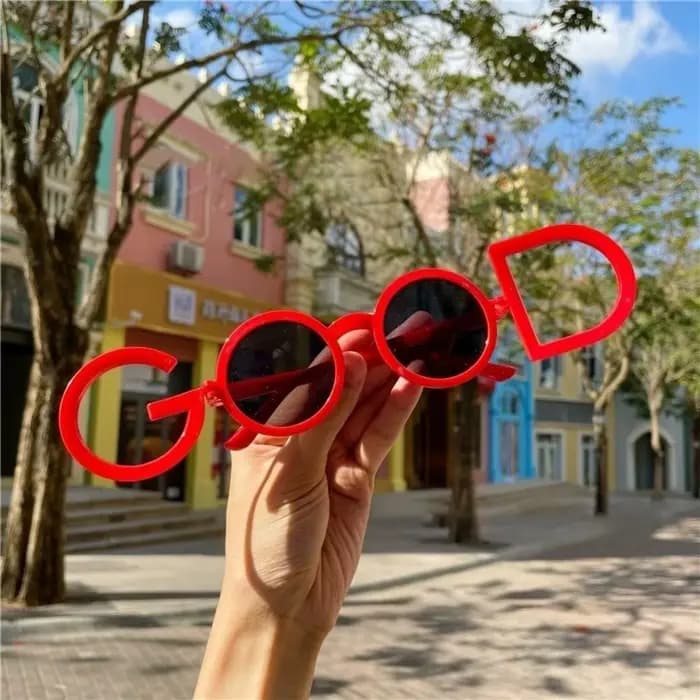 Lunettes de soleil amusantes INS, accessoires de photographie mignons, lunettes d'anniversaire, cade