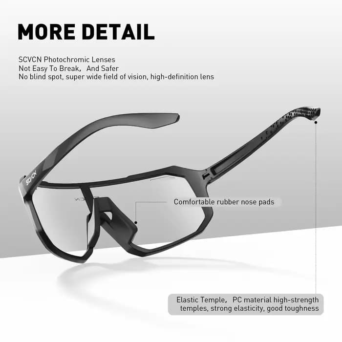 SCVCN nouvelles lunettes de cyclisme photochromiques moto vélo équitation Sport de plein air cyclism
