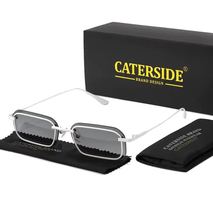 CATERSIDE – lunettes de soleil rétro Punk pour hommes et femmes, monture carrée, petite monture, per