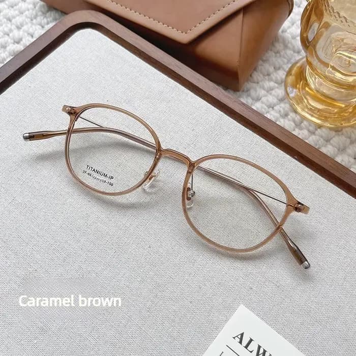 Nouvelle monture de lunettes ultra-légère en titane pour femmes, lunettes ovales tendance et littéra