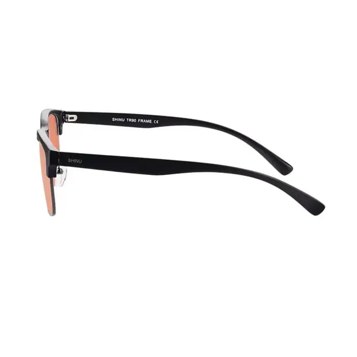 SHINU lunettes à lentilles rouges hommes meilleur sommeil lentille rouge lumière bleue bloquant les