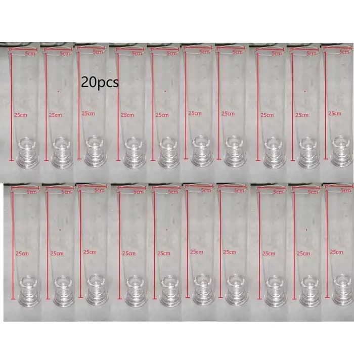 20 supports de bougies transparents, porte-bougie en verre hurricane, utilisés pour décorer le centr