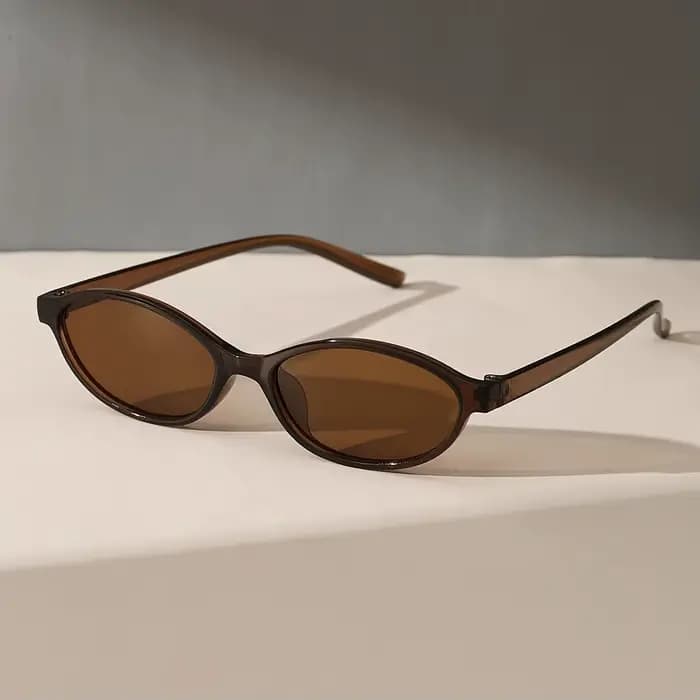 Lunettes à monture ovale en plastique pour femmes, 1 pièce, classiques, à la mode, polyvalentes pour
