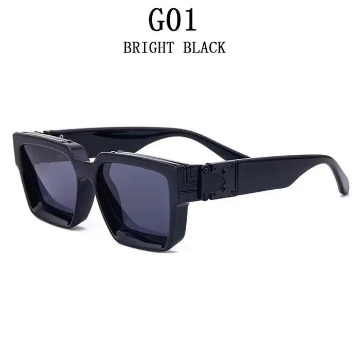 Carré surdimensionné millionnaire mode lunettes De soleil De luxe pour hommes Vintage lunettes De so