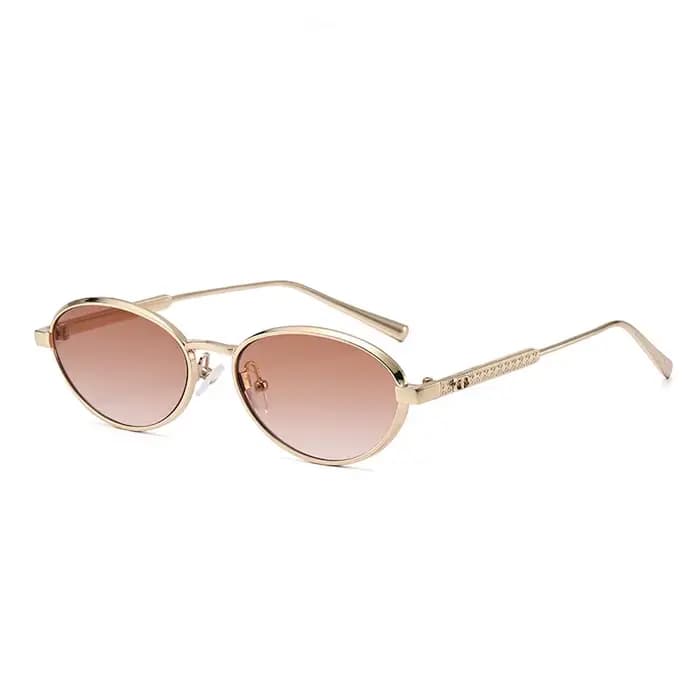 Lunettes de soleil ovales rétro pour femmes, de luxe, de marque, tendance, UV400, haute qualité