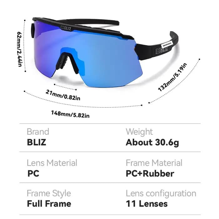 Lunettes de cyclisme B BLIZ Breeze, lunettes de protection pour vélo de montagne, lunettes de vélo d