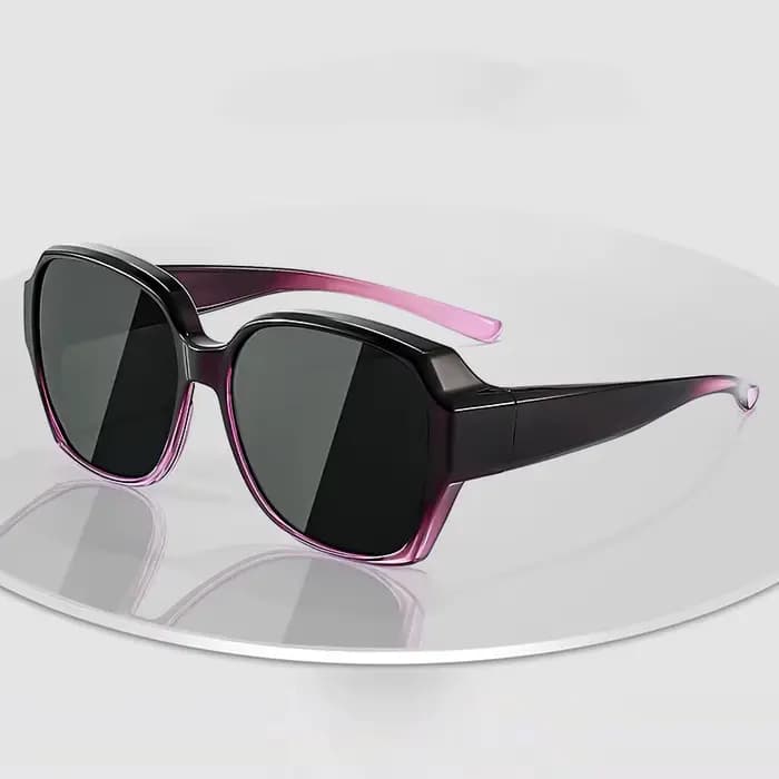 Lunettes de soleil polarisées rondes à la mode, couverture sur myopie, lunettes de Prescription port