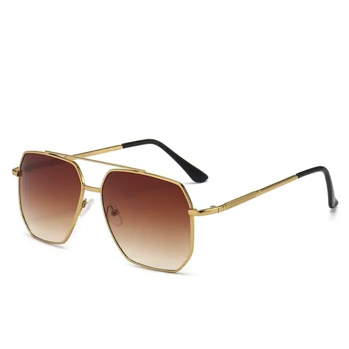 Lunettes de soleil multicolores à grande monture, légères, en alliage de mode, polygonales, Vintage,