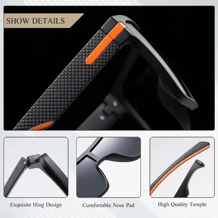 CRIXALIS mode lunettes de soleil polarisées pour hommes carré surdimensionné Anti-éblouissement pilo