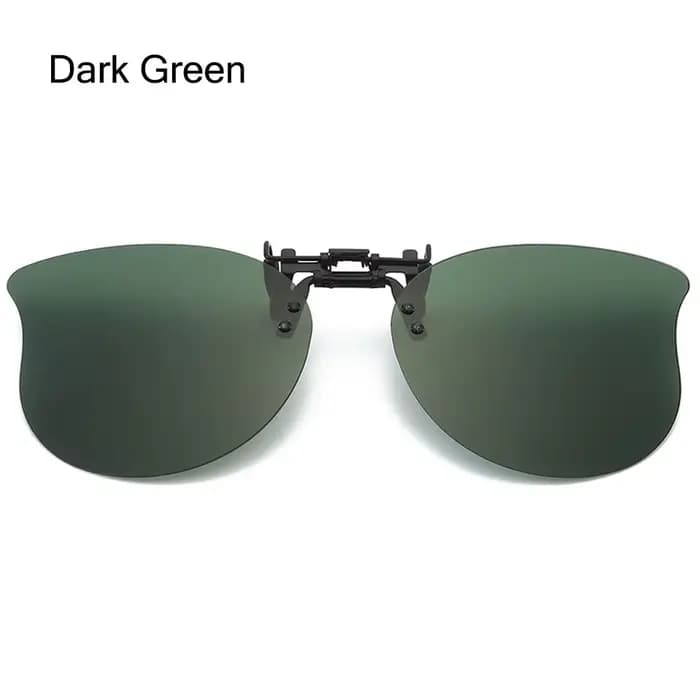 Lunettes de soleil à clipser sur lunettes de vue, ultra-légères, UV400, rabattables, forme œil de ch