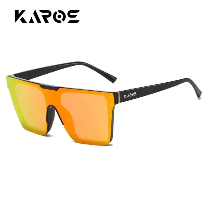 KAROS-Lunettes de soleil vintage à grande monture carrée pour homme et femme, accessoire de luxe, de