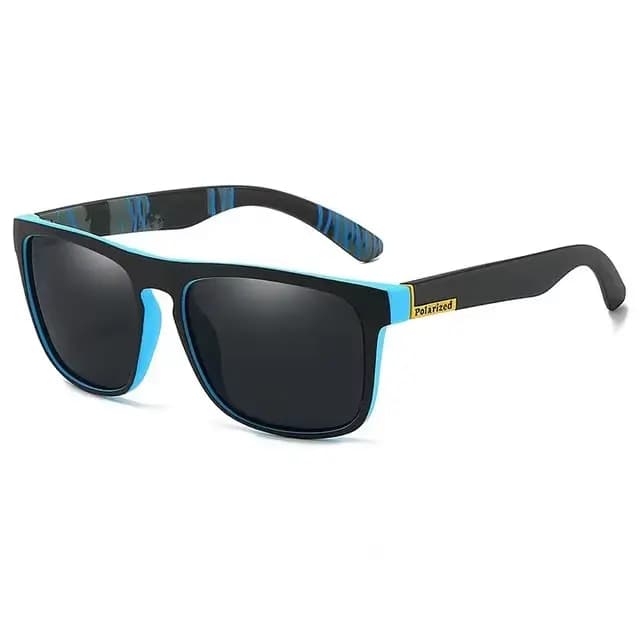 Lunettes de soleil de sport polarisées carrées classiques pour hommes, monture PC légère UV400 pour