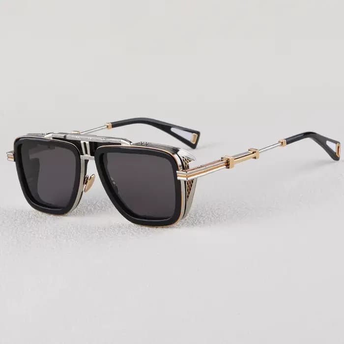 Gto – lunettes de soleil dégradées à monture épaisse en alliage carré pour hommes et femmes, marque