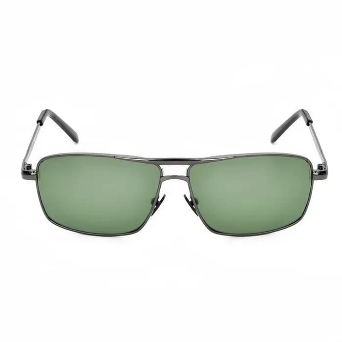 {MX} Lunettes de soleil tendance avec verres en verre trempé anti-rayures, monture en métal à double