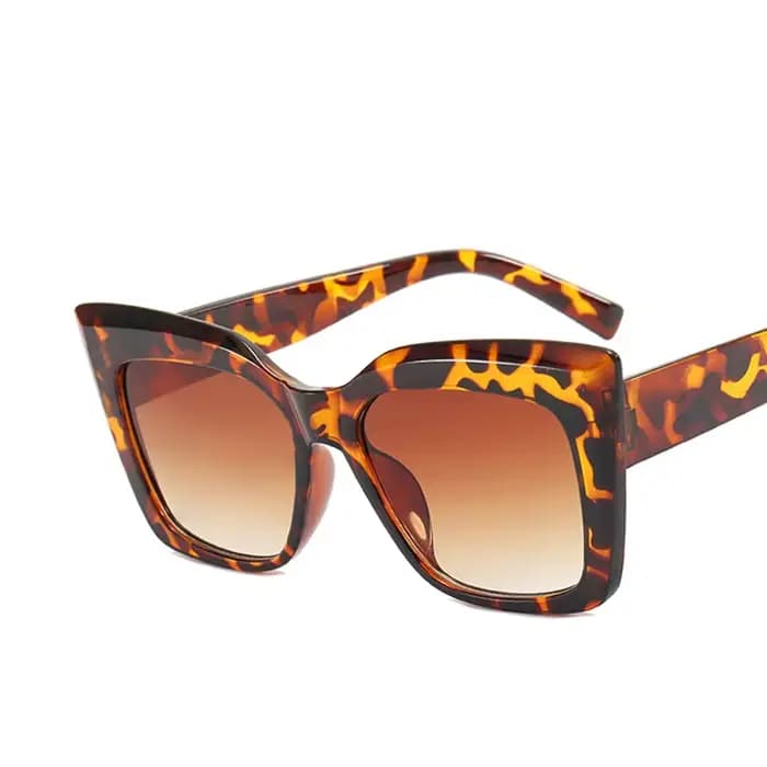 Lunettes de soleil tendance à grande monture œil de chat, mode rétro, Style célébrité d'internet, lu