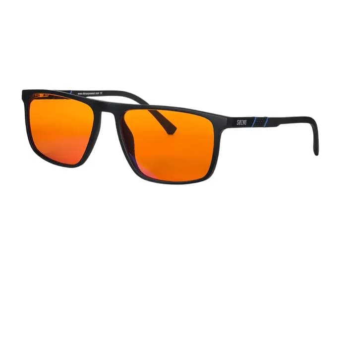 SHINU lunettes rouges bloc lumière bleue meilleur sommeil lunettes à lentille Orange pour travailler