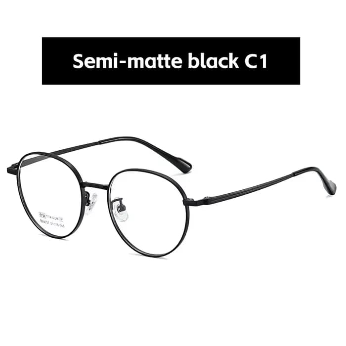 KAROS – lunettes de Prescription progressives rondes en titane, lentilles optiques avec myopie sur P