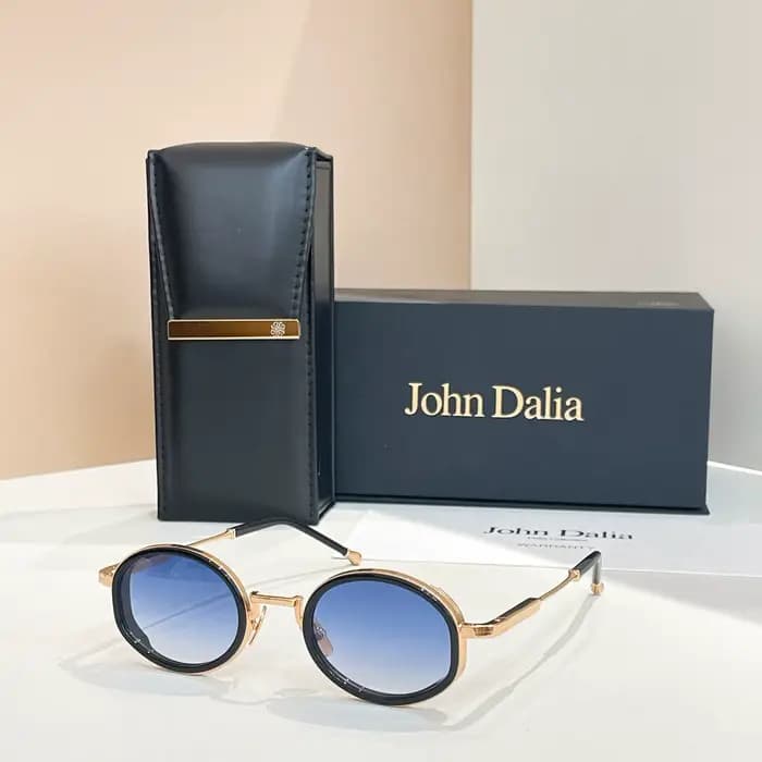 Lunettes de soleil classiques de créateur JOHN DALIA JD Jared pour hommes et femmes, en alliage, dég