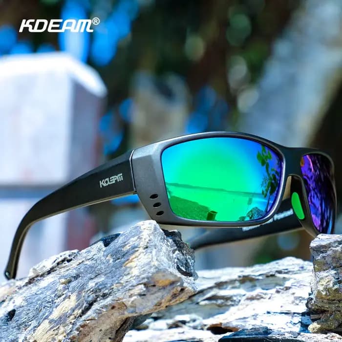 KDEAM-Lunettes de soleil TR90 pour homme, légères et durables, polarisées, protection UV 100%, sport