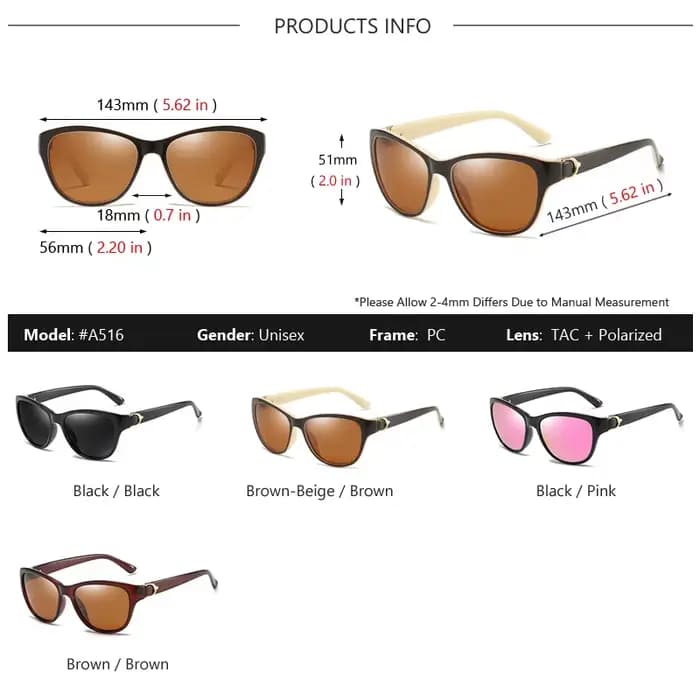 AOWEAR marque concepteur Vintage lunettes de soleil polarisées pour femmes oeil de chat mode nuances