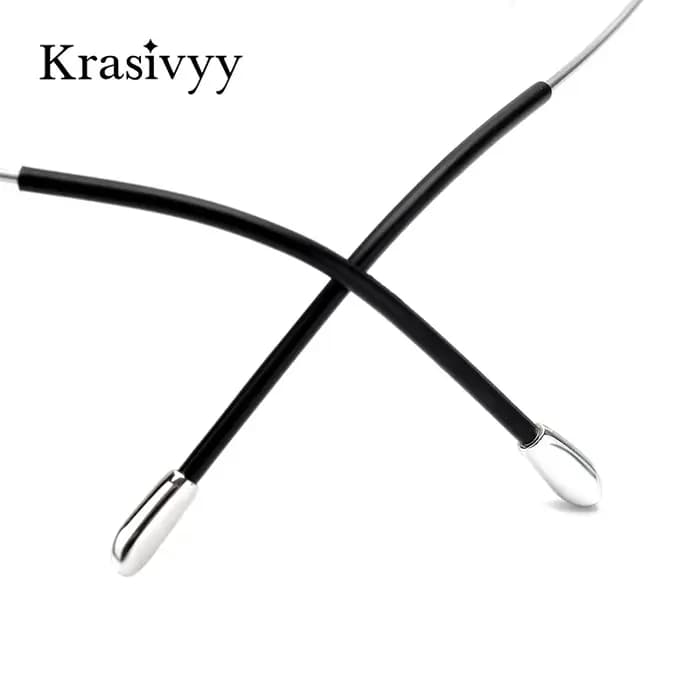Krasivyy rond sans monture lunettes cadre hommes ultraléger myopie Prescription lunettes femmes Vint