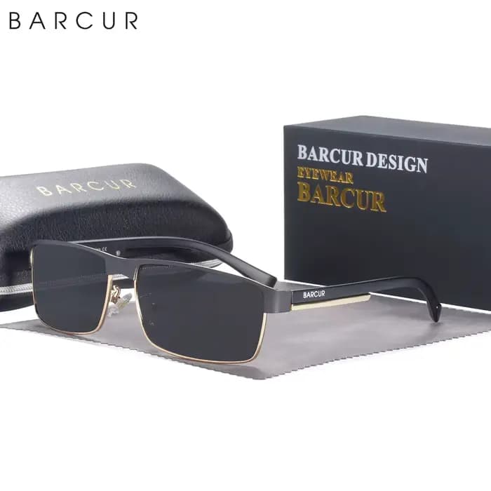 BARCUR Original Rectangle affaires lunettes De soleil pour hommes conduite randonnée sport lunettes