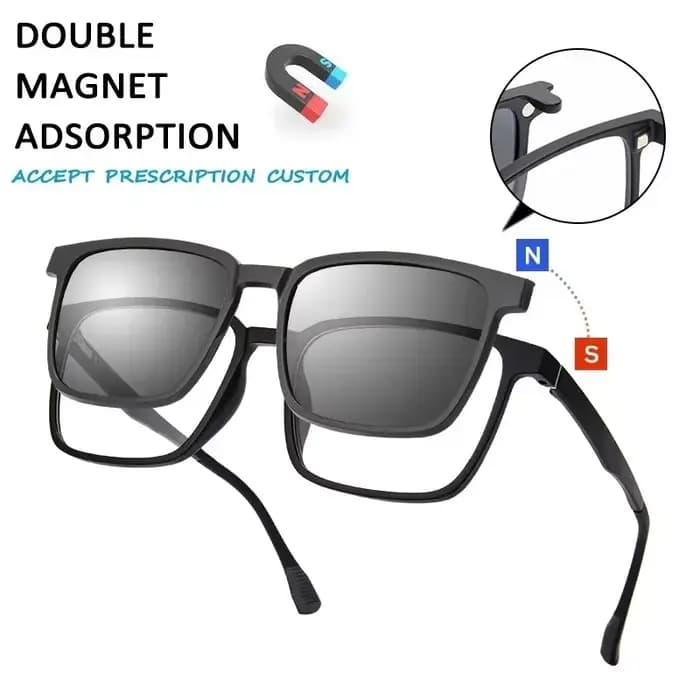 CLLOIO lunettes de Prescription magnétiques rabattables hommes femmes TR90 lunettes de soleil polari