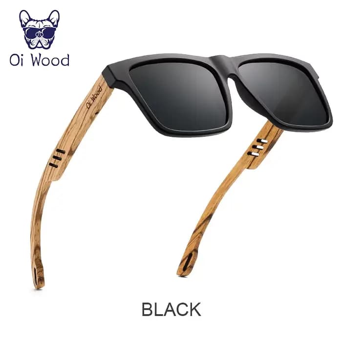 Oi bois nouvelles lunettes de soleil carrées de haute qualité pour hommes polarisées UV400 mode lune