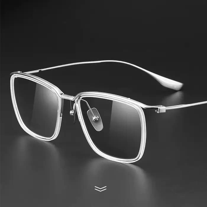 DTX106 – lunettes ultralégères en titane pur pour hommes d'affaires, monture carrée, faites à la mai
