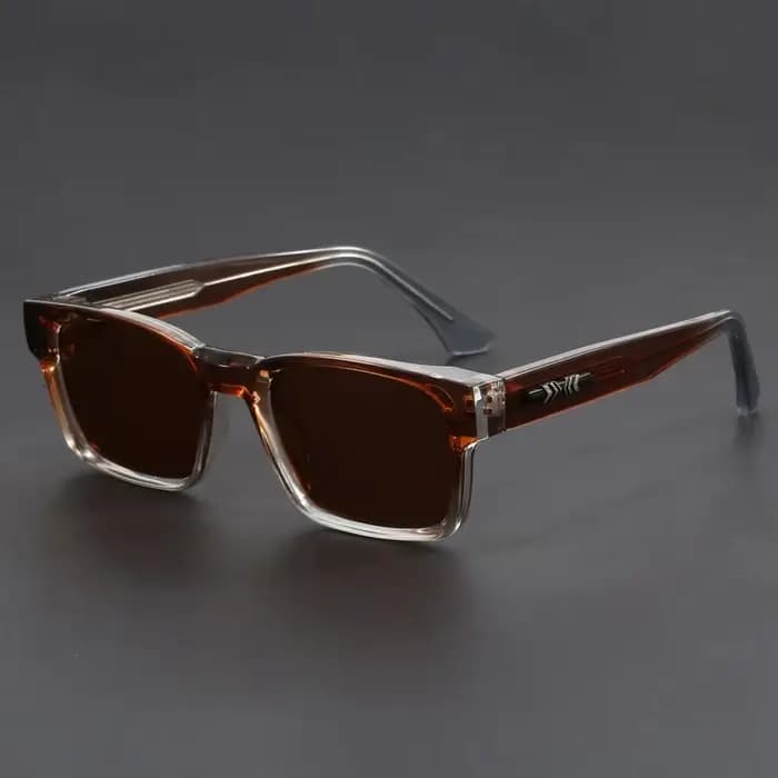 Lunettes de soleil anti-UV à monture carrée noire et imprimé léopard, style rétro et tendance, pour