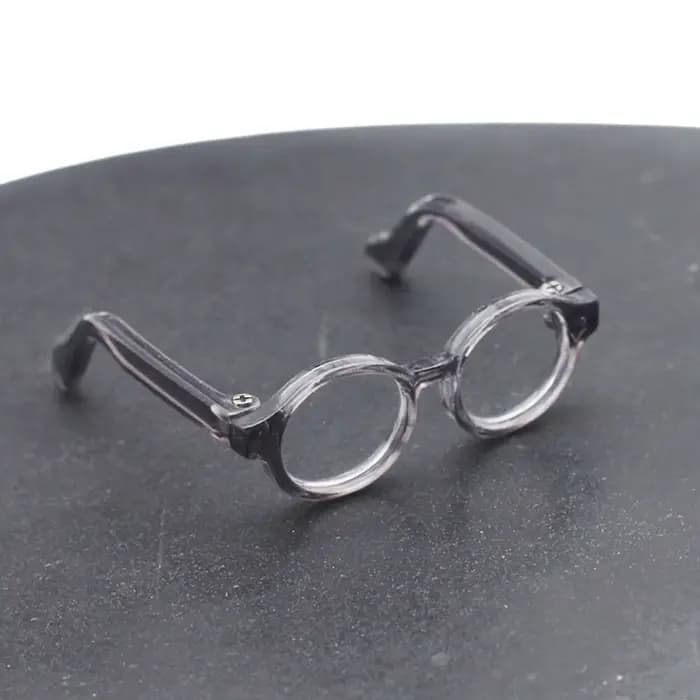 4,5 cm/1,77 pouces poupée en plastique Mini lunettes multicolore Miniature poupée accessoire poupée