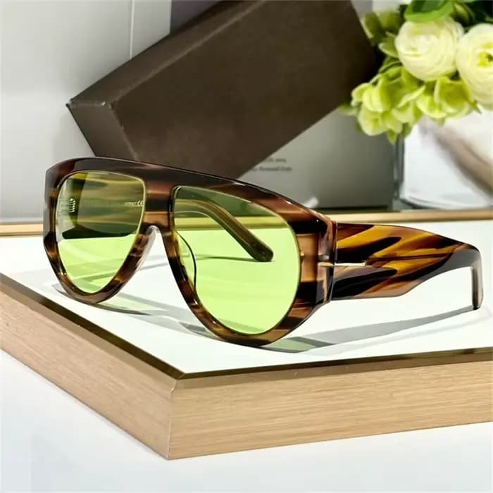 Lunettes de soleil classiques à grande monture en fibre d'acétate, marque de mode, design rétro, sty