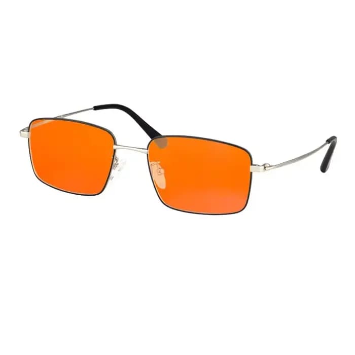 Lunettes de lumière bleue hommes lentille Orange lentille rouge lentille claire lunettes en métal pr