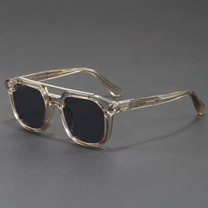 Lunettes de soleil carrées vintage camouflage double pont pour femmes et hommes, lunettes de luxe de