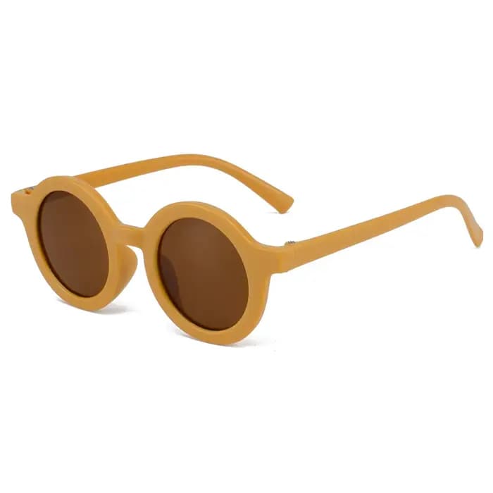 Lunettes de soleil pour enfants, monture ronde de style insert, lunettes de soleil pour bébés de 1 à