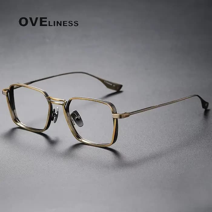 Mode pur titane lunettes cadre hommes femmes marque Design ultraléger montures de lunettes haute qua