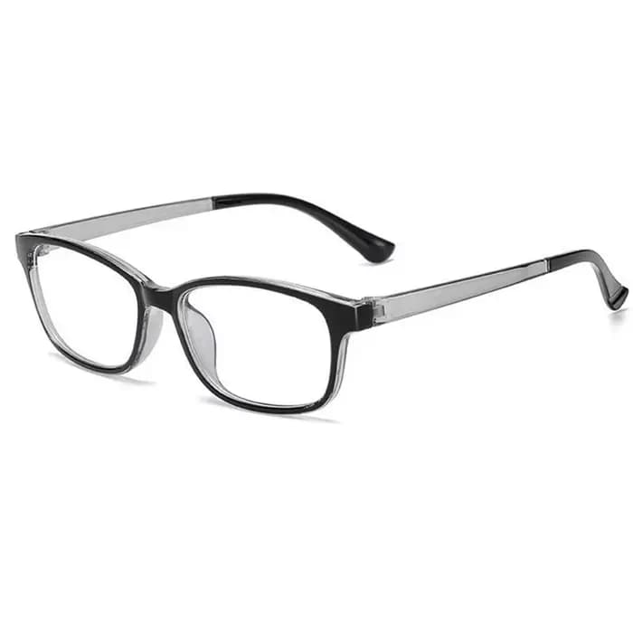 Mode plastique noir gris cadre carré myope lunettes soleil photochromique gris Prescription lunettes