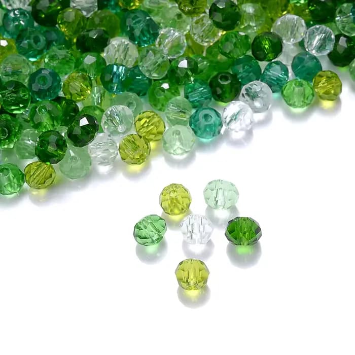Cicifu mélange vert 3/4/6mm 40/120 pièces Rondelle autriche perles de verre de cristal à facettes pe