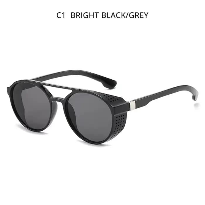 Lunettes de soleil Steampunk classiques pour hommes, rondes à la mode, Vintage, marque de styliste,