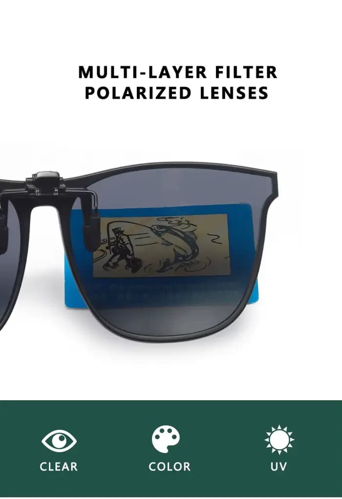 Lunettes de soleil polarisées à Clip pour hommes, pour conducteur de voiture, Vision nocturne, Anti-