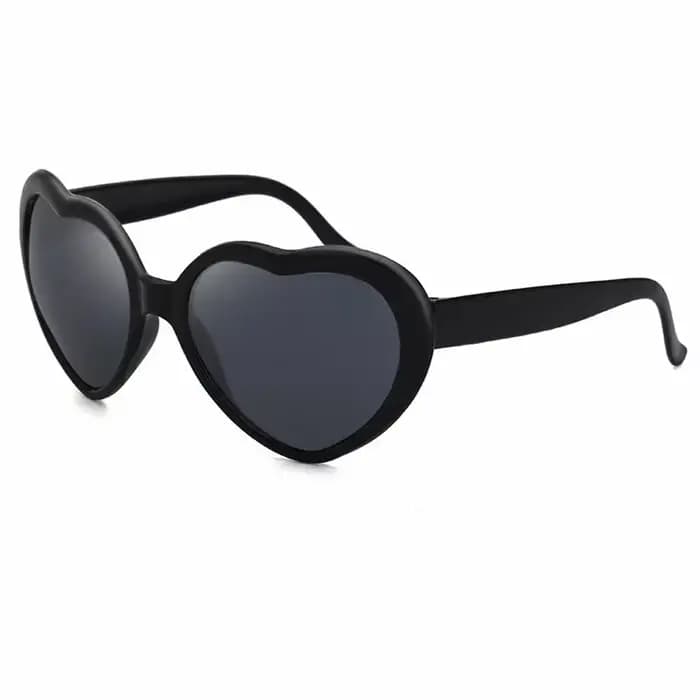 Lunettes de soleil en forme de cœur d'amour avec effets de changement de lumière, lunettes de mode p