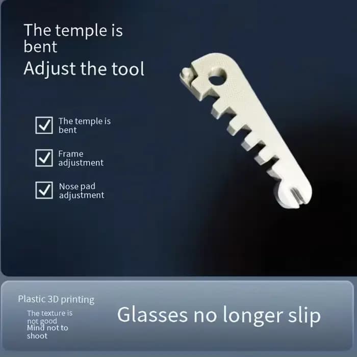 Outil de réglage de la flexion des branches de lunettes, outil de réparation du support nasal, robus