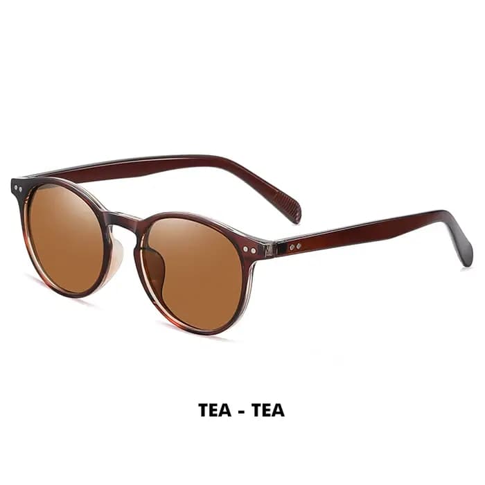 Marque De luxe concepteur Vintage lunettes De soleil rondes polarisées femme mode tendance léopard c
