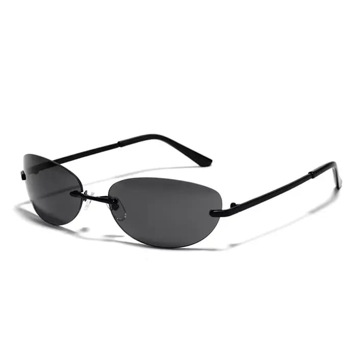 OVZA – lunettes de soleil Punk sans bords pour hommes et femmes, verres dégradés, lentilles étroites