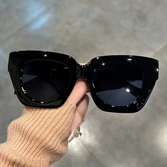 Lunettes de soleil carrées audacieuses à deux niveaux, style rétro de luxe, monture légère en acétat