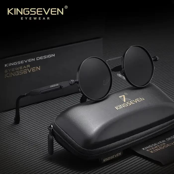 Lunettes de soleil rétro KINGSEVEN, style steampunk, polarisées UV400, pour hommes et femmes, montur